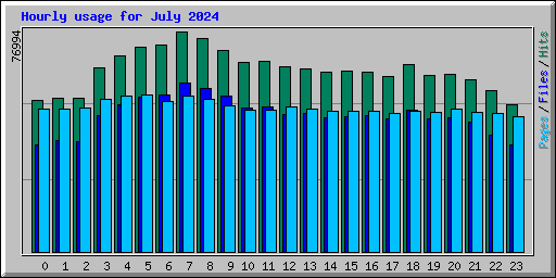 Hourly usage for July 2024