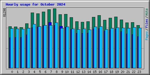 Hourly usage for October 2024